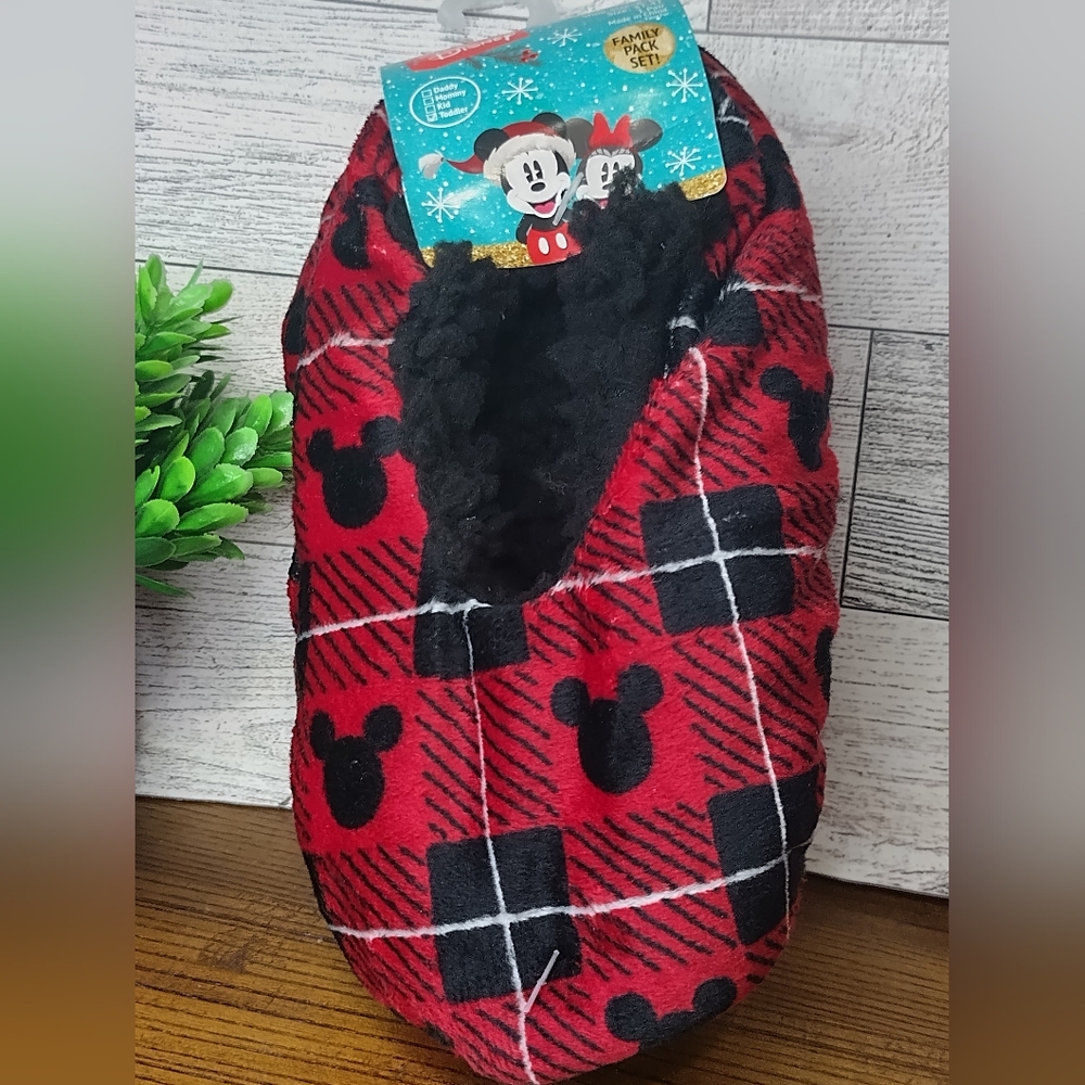 Disney Mickey Mouse Slipper Socks Toddler 3T -4 T By Fuzzy Babba